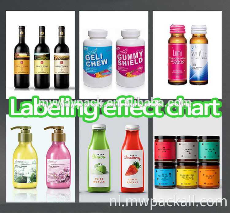 Automatische etiketteringsmachine Ronde fles Automatische vierkante ronde flessen Bierfles etiketteringsmachine voor automatisch label